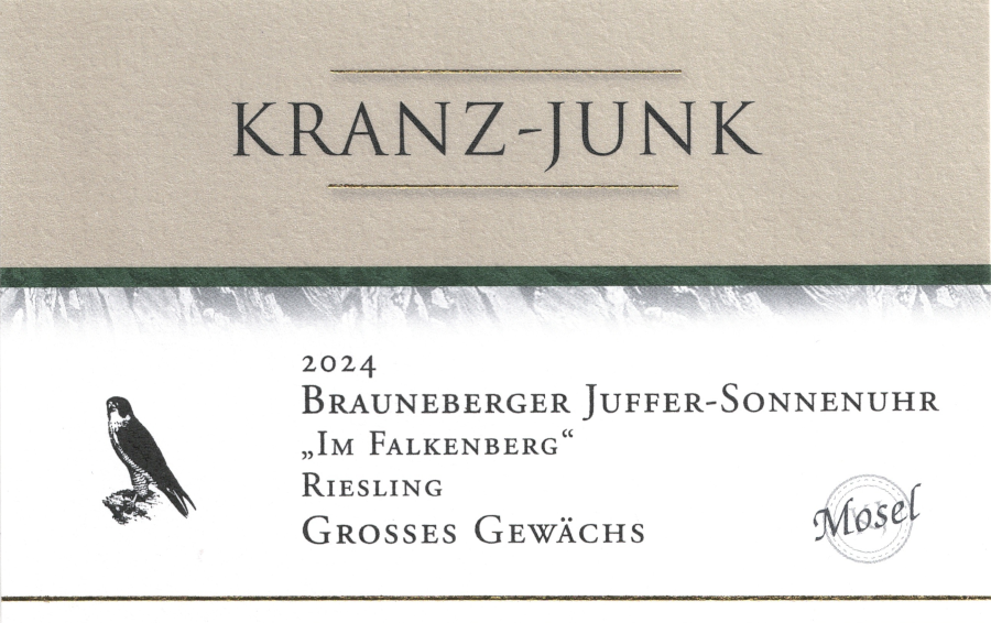 Etikett Brauneberger Juffer-Sonnenuhr "Falkenberg" Grosses Gewächs GG